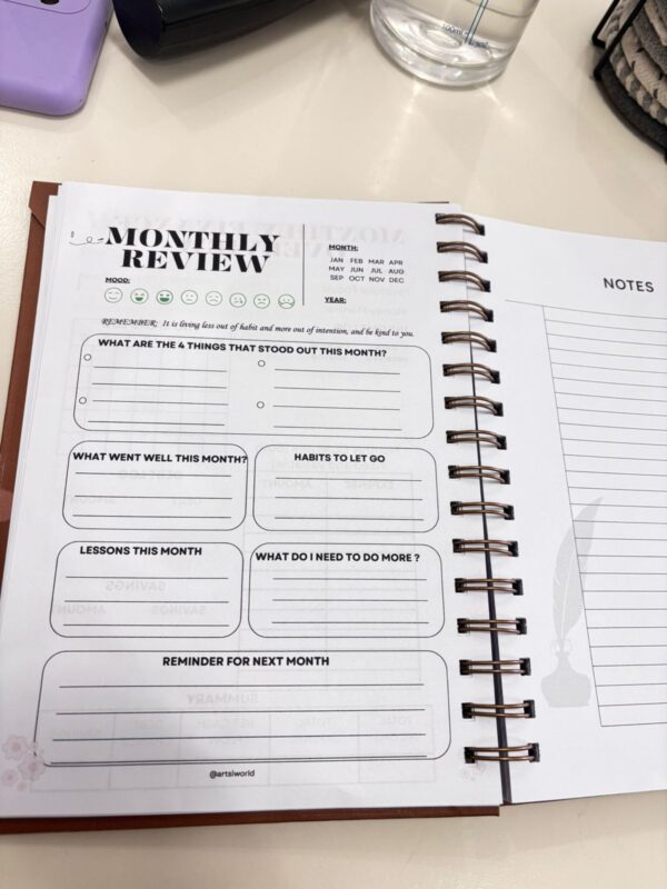 Weekly Planner | Undated Productivity and Wellness Planner for Intentional living, Goal Setting & Organization