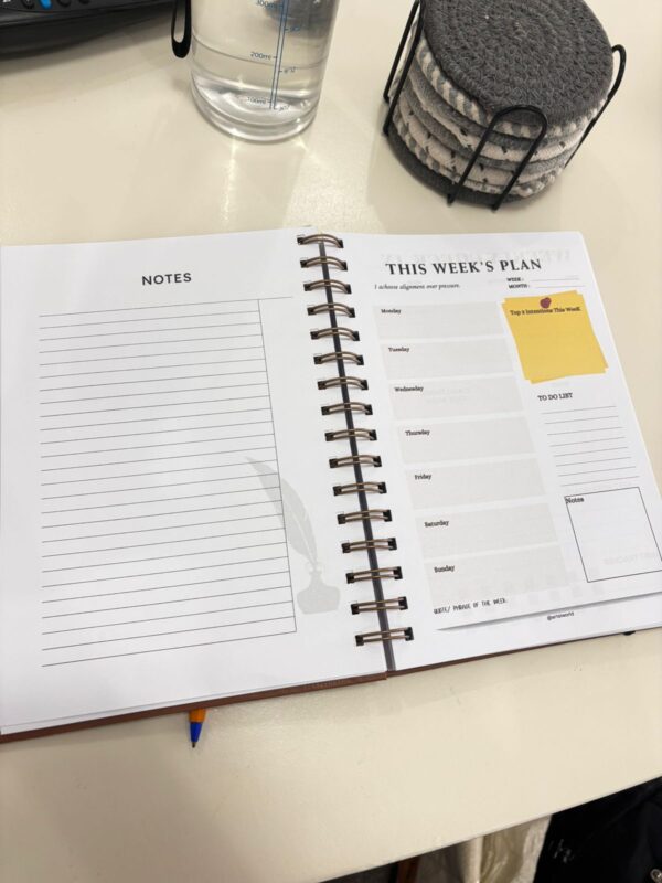 Weekly Planner | Undated Productivity and Wellness Planner for Intentional living, Goal Setting & Organization